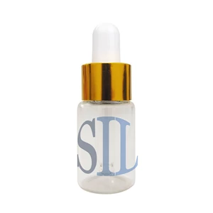 Essensial Bottle Clear 10 Ml gold Cup