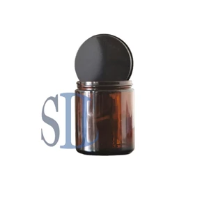 Botol Jar 250 ml Tutup Black/ Botol Kaca Jar/ Toples Kaca