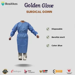 Pakaian Medis dan Operasi Golden Glove Disposable Surgical Gown Sterils