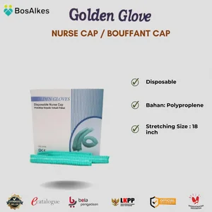 Penutup Kepala Golden Glove Disposable Nurse Cap / Bouffant Cap