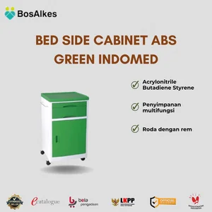BED SIDE CABINET ABS GREEN INDOMED