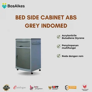 BED SIDE CABINET ABS GREY INDOMED