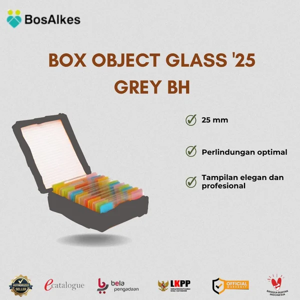 BOX OBJECT GLASS '25 GREY BH
