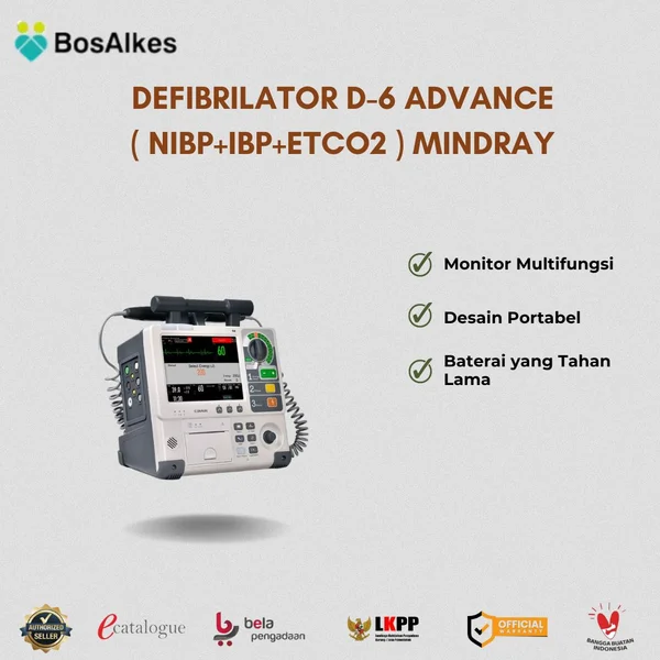 DEFIBRILATOR D-6 ADVANCE ( NIBP+IBP+ETCO2 ) MINDRAY