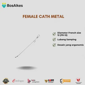 FEMALE CATH METAL FR.12 URINARY USE