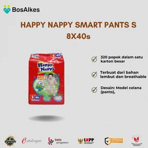 HAPPY NAPPY SMART PANTS S 8X40s