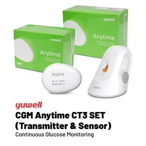 Alat Cek Gula Darah YUWELL CT3 Transmitter Anytime Continuous Glucose Monitor (CGM) Alat Cek Gula Darah Real Time Replaceable Sensor