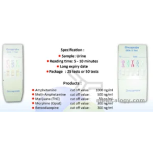Rapid Test Oncoprobe Drugs Test 3 Parameter 50 Panel/Box