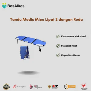 Tandu Medis Mico Lipat 2 dengan Roda