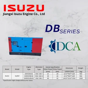Mesin Diesel Genset Jiangxi Isuzu 40 Kva Silent