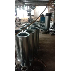 Round Duct Pipa Galvanis Flange
