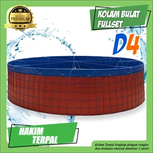 Kolam Bundar Orchid Semikaret Diameter 4 Fullset Lengkap Kolam Ikan Portable