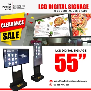 Lcd Digital Signage Display 55 Inch - Merek Lg + Cms Player + Standee Lcd
