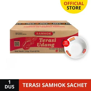 TERASI UDANG SAMHOK SACHET/RENCENG/PCS (1 DUS) FREE 1 PCS MANGKOK KERAMIK