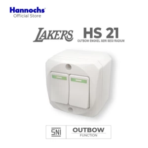 Saklar Lampu Hannochs Hs 21 Ob Lakers 2 Gang Switch