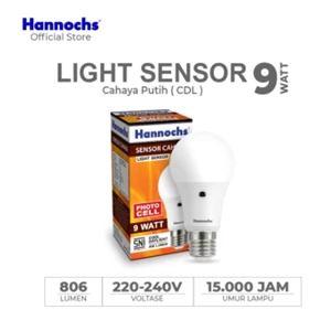 Lampu Led Hannochs Light Sensor - 9 Watt - Cahaya Putih