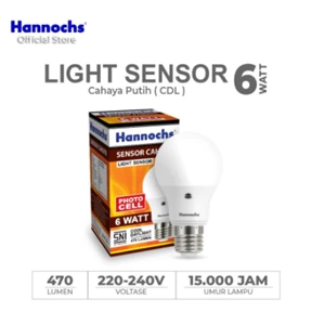 Hannochs Light Sensor Led Lamp - 6 Watts - White Light