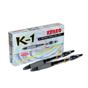 Pulpen Gel Pen Kenko K1  1 BOX 12 PCS - Hitam