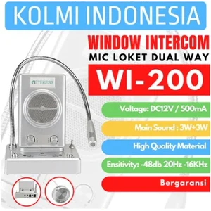 Intercom Mic Loket 2 Arah - WI 200 + Instalasi