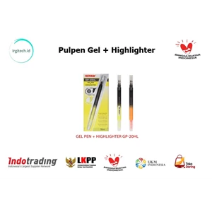 Pulpen Gel + Highlighter Kenko GP-20HL