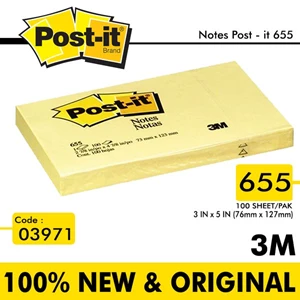 Kertas Memo & Sticky Notes Post-It 655 3M - 1 Pcs