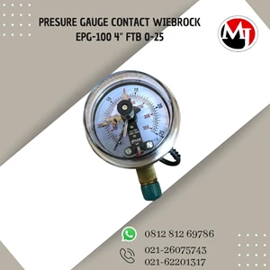 Pressure Tyre Gauge Wiebrock Epg-100 4'' Ftb 0-25