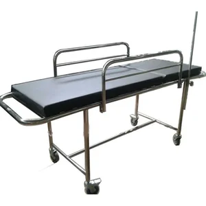 Brankar Dorong Sederhana Stainless Bed Pasien  Ranjang Pasien