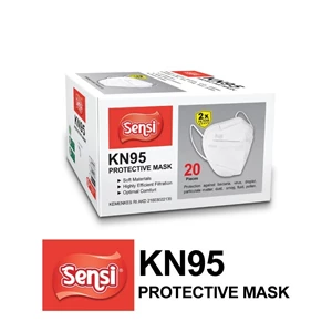 Masker Medis SENSI KN95 PROTECTIVE MASK 5PLY 1 BOX 20 PCS