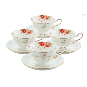 Saint James Premium Tableware Linen Flower Coffee Set 8pcs mug cangkir