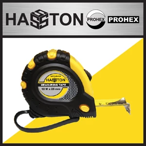 Roll Meter / Roll Meter 10mx25mm Black-Yellow Hasston Prohex (3420-024)