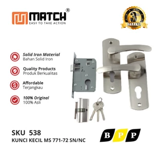 Door Handle Match Set Complete Body + Comp Lock Cylinder 72 Sn/Nc