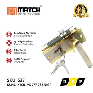 Door Handle Match Set Complete Body + Cylinder Key Comp 98 Sn/Gp