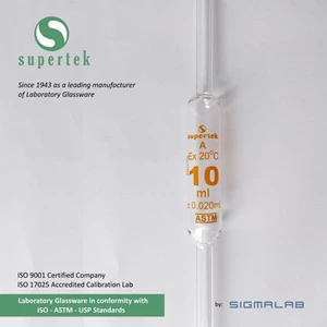 Pipette Volumetric Supertek 0.5 Ml - 50 Ml