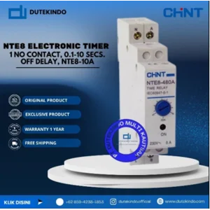 CHINT NTE8 Electronic Timer 1 NO Contact 0.1-10 Secs. OFF DELAY NTE8-10A Timer Switch