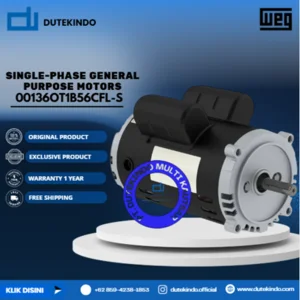 WEG Single-Phase General Purpose Motors ODP - C-Face - Footless 00136OT1B56CFL-S HP 1 KW 0.75 RPM 3600 FRAME 56C Motor Listrik