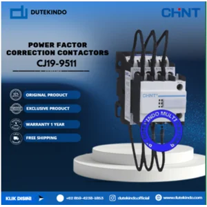 CHINT Power Factor Correction Contactors 3 Main + 1 NO + 1 NC Aux CJ19-9511 Contactor Coil