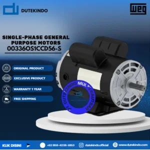 WEG Single-Phase General Purpose Motors ODP - Foot Mount - Thermally Protected 00336OS1CCD56-S HP 3 KW 2.2 RPM 3600 FRAME 56H Motor Listrik