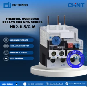 CHINT THERMAL OVERLOAD RELAYS FOR NC6 SERIES 0.10A - 0.16A NR2-11.5/0.16 Relay Listrik