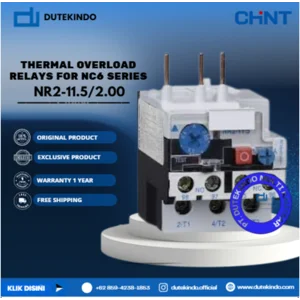 CHINT THERMAL OVERLOAD RELAYS FOR NC6 SERIES 1.25A - 2.00A NR2-11.5/2.00 Relay Listrik