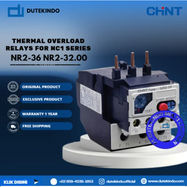 CHINT THERMAL OVERLOAD RELAYS FOR NC1 SERIES 25.00A - 32.00A NR2-36 NR2-32.00 Relay Listrik