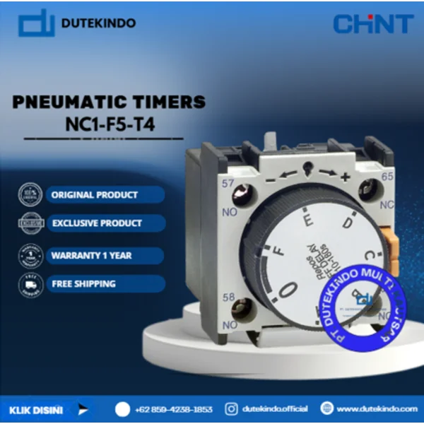 CHINT PNEUMATIC TIMERS 10s – 180s ON Delay NC1-F5-T4 Timer Switch