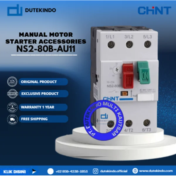 CHINT MANUAL MOTOR STARTER ACCESSORIES 1 NO + 1 NC Head Mount Aux NS2-80B-AU11 Motor Starter
