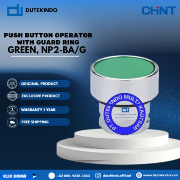 CHINT PUSH BUTTON OPERATOR WITH GUARD RING Green NP2-BA/G Push Button Switch