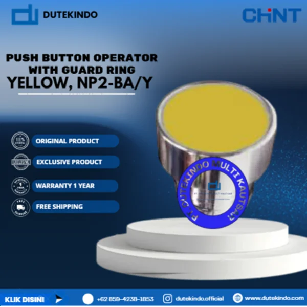 CHINT PUSH BUTTON OPERATOR WITH GUARD RING Yellow NP2-BA/Y Push Button Switch