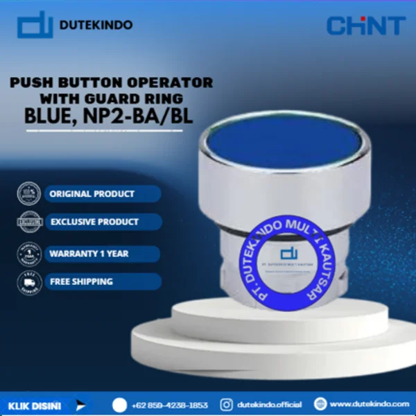 CHINT PUSH BUTTON OPERATOR WITH GUARD RING Blue NP2-BA/BL Push Button Switch