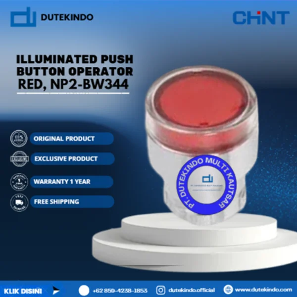 CHINT ILLUMINATED PUSH BUTTON OPERATOR Red NP2-BW344 Illuminated Push Button