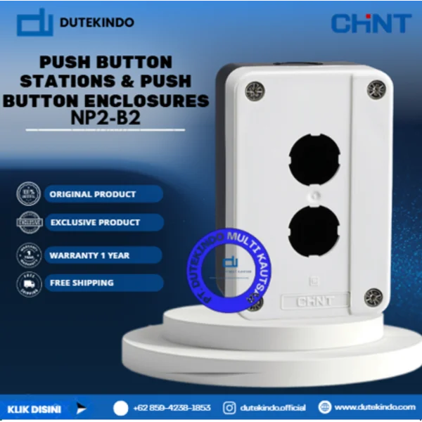 CHINT PUSH BUTTON STATIONS & PUSH BUTTON ENCLOSURES 2 Position Empty Push Button Enclosure NP2-B2 Push Button Station