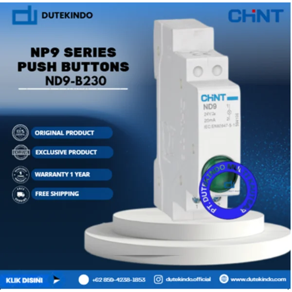 CHINT NP9 SERIES PUSH BUTTONS Blue 230V ND9-B230 Push Button Switch