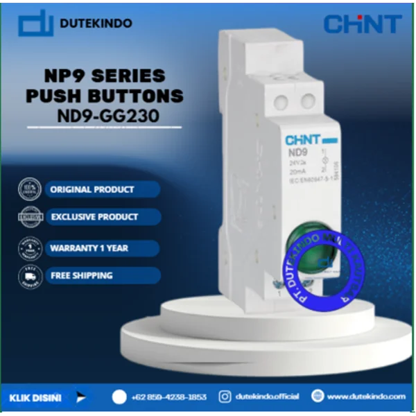 CHINT NP9 SERIES PUSH BUTTONS Green + Green 230V ND9-GG230 Push Button Switch