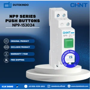 CHINT NP9 SERIES PUSH BUTTONS Green 230V 2 NO and 1 NC Illuminated Push Button NP9-153024 Push Button Switch